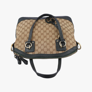 Pre-owned Gucci Guccissima Brown × Black Canvas×Leather 247279 shoulderbag | stylenewstar