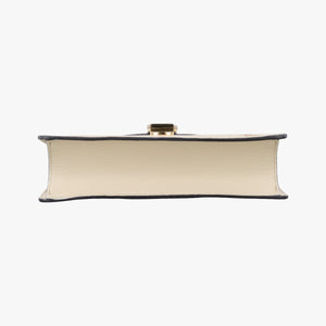 Pre-owned Gucci Sylvie Ivory×Navy×Red Leather 524405 shoulderbag | stylenewstar