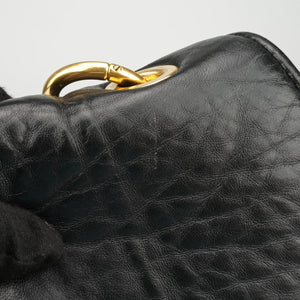 Pre-owned Miu Miu Madras Black Leather shoulderbag | stylenewstar