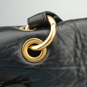 Pre-owned Miu Miu Madras Black Leather shoulderbag | stylenewstar