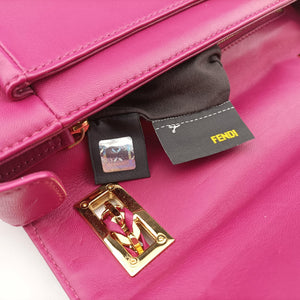 Pre-owned Fendi Be Baguette Rose Leather 8BR677 shoulderbag | stylenewstar