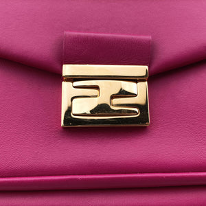 Pre-owned Fendi Be Baguette Rose Leather 8BR677 shoulderbag | stylenewstar