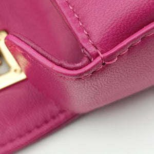 Pre-owned Fendi Be Baguette Rose Leather 8BR677 shoulderbag | stylenewstar