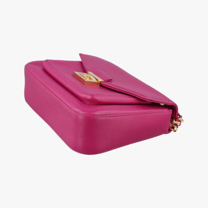 Pre-owned Fendi Be Baguette Rose Leather 8BR677 shoulderbag | stylenewstar