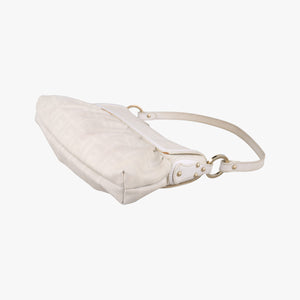 Pre-owned Fendi Tobacco Zucca Chef White PVC coated canvas 8BR445 handbag | stylenewstar