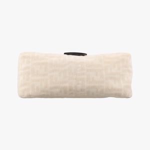 Pre-owned Fendi Mamma Bucket White canvas×leather carrybag | stylenewstar