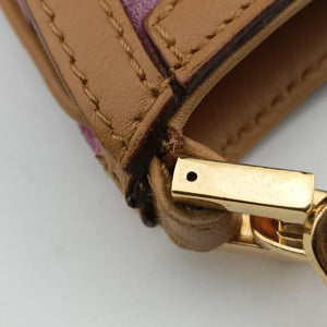 Pre-owned Gucci Tiger head Purple×beige Suede × leather 001.41 shoulderbag | stylenewstar