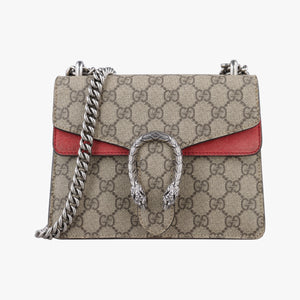 Secondhand Gucci Dionysus beige×red PVC coated canvas × suede 421970 shoulderbag | stylenewstar