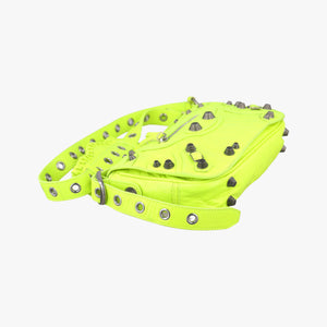 Pre-owned Balenciaga Le Cagole Neon Yellow lambskin shoulderbag | stylenewstar