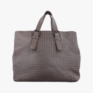 Pre-owned Bottega Veneta Intrecciato Shopper Acatl Brown lambskin handbag | stylenewstar