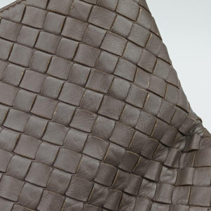 Pre-owned Bottega Veneta Intrecciato Shopper Acatl Brown lambskin handbag | stylenewstar