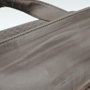 Pre-owned Bottega Veneta Intrecciato Shopper Acatl Brown lambskin handbag | stylenewstar