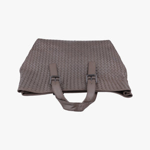 Pre-owned Bottega Veneta Intrecciato Shopper Acatl Brown lambskin handbag | stylenewstar