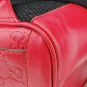 Pre-owned Gucci Guccissima Signature Red Leather 450967 backpack/rucksack | stylenewstar