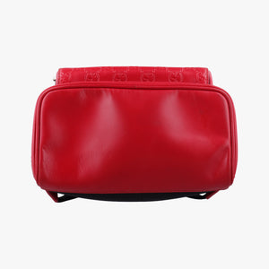 Pre-owned Gucci Guccissima Signature Red Leather 450967 backpack/rucksack | stylenewstar