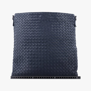 Secondhand Bottega Veneta Intrecciato Navy lambskin shoulderbag | stylenewstar