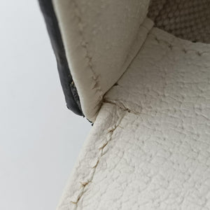 Pre-owned Gucci Adidas collaboration Horsebit 1955 White×Black Leather 658574 shoulderbag | stylenewstar
