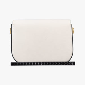 Pre-owned Gucci Adidas collaboration Horsebit 1955 White×Black Leather 658574 shoulderbag | stylenewstar