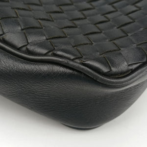 Pre-owned Bottega Veneta Intrecciato Black lambskin shoulderbag | stylenewstar