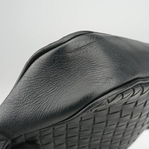 Pre-owned Bottega Veneta Intrecciato Black lambskin shoulderbag | stylenewstar