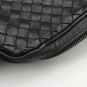 Pre-owned Bottega Veneta Intrecciato Black lambskin shoulderbag | stylenewstar