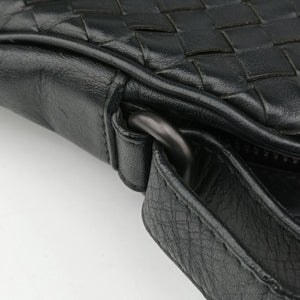 Pre-owned Bottega Veneta Intrecciato Black lambskin shoulderbag | stylenewstar