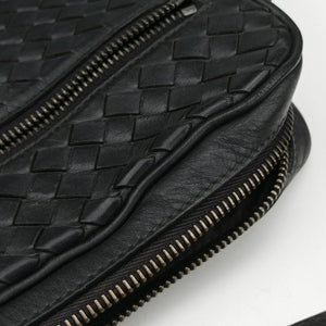 Pre-owned Bottega Veneta Intrecciato Black lambskin shoulderbag | stylenewstar