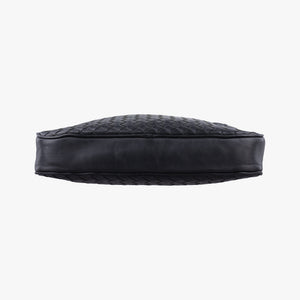 Pre-owned Bottega Veneta Intrecciato Black lambskin shoulderbag | stylenewstar