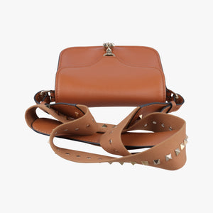 Vintage Valentino Rockstud Brown Leather shoulderbag | stylenewstar