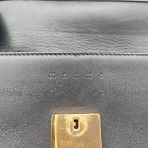 Vintage Marni Trunk Black Leather shoulderbag | stylenewstar