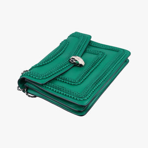 Pre-owned Bvlgari Serpenti Forever Green leather shoulderbag | stylenewstar