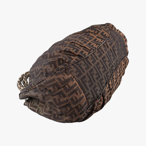 Pre-owned Fendi Mia Brown canvas 8BR616 shoulderbag | stylenewstar