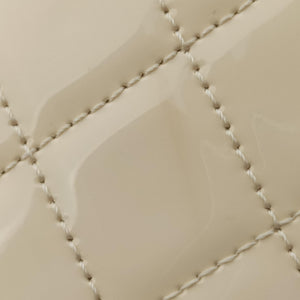 Pre-owned Chanel Vanity Matelasse Chain Handle White Patent Leather A91055 handbag | stylenewstar