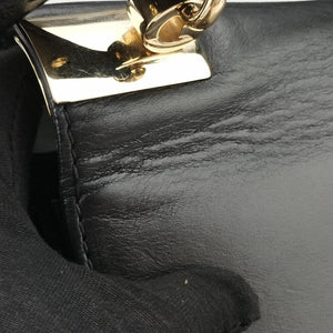Pre-owned Gucci Interlocking 1973 Flap Black Leather 277522 shoulderbag | stylenewstar