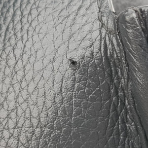 Pre-owned Ferragamo Studio Dark Gray Grained Calfskin shoulderbag | stylenewstar