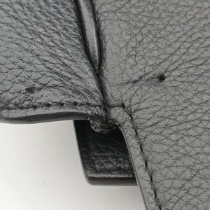 Pre-owned Ferragamo Studio Dark Gray Grained Calfskin shoulderbag | stylenewstar