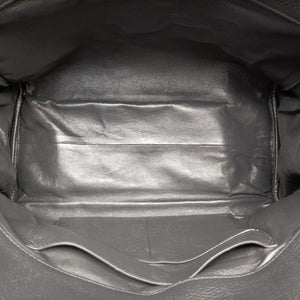 Pre-owned Ferragamo Studio Dark Gray Grained Calfskin shoulderbag | stylenewstar
