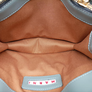 Pre-owned Marni TRUNK White × Green Leather shoulderbag | stylenewstar