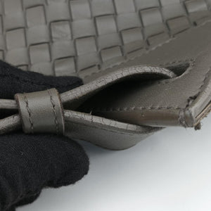 Vintage Bottega Veneta Intrecciato Grey lambskin shoulderbag | stylenewstar