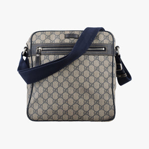 Pre-owned Gucci GG Imprime Messenger Beige × Navy PVC coated canvas×leather 201448 shoulderbag | stylenewstar