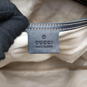 Pre-owned Gucci GG Imprime Messenger Beige × Navy PVC coated canvas×leather 201448 shoulderbag | stylenewstar
