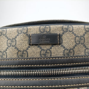 Pre-owned Gucci GG Imprime Messenger Beige × Navy PVC coated canvas×leather 201448 shoulderbag | stylenewstar