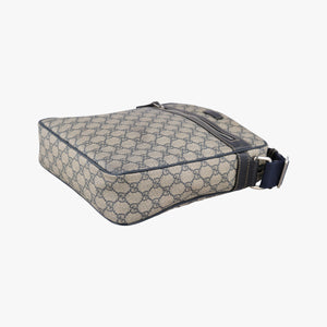 Pre-owned Gucci GG Imprime Messenger Beige × Navy PVC coated canvas×leather 201448 shoulderbag | stylenewstar