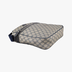 Pre-owned Gucci GG Imprime Messenger Beige × Navy PVC coated canvas×leather 201448 shoulderbag | stylenewstar