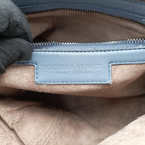 Secondhand Bottega Veneta NODINI Intrecciato Blue lambskin shoulderbag | stylenewstar