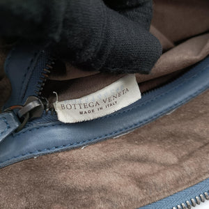 Secondhand Bottega Veneta NODINI Intrecciato Blue lambskin shoulderbag | stylenewstar