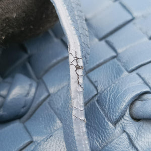 Secondhand Bottega Veneta NODINI Intrecciato Blue lambskin shoulderbag | stylenewstar