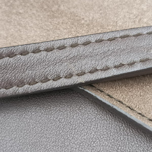 Secondhand Ferragamo Margot Grey×Taupe Mixed Suede × leather shoulderbag | stylenewstar