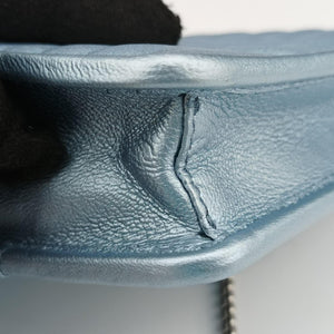 Pre-owned Prada Diagramme Blue Leather shoulderbag | stylenewstar