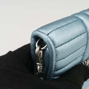 Pre-owned Prada Diagramme Blue Leather shoulderbag | stylenewstar